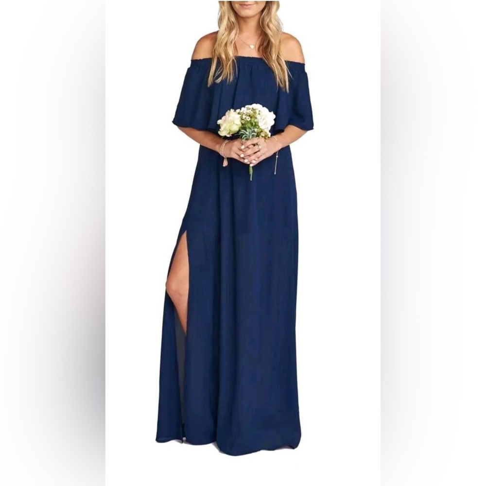 Show Me Your Mumu Hacienda Convertible Bridesmaid Gown - Rich Navy Crisp SzLarge